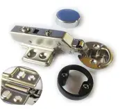 Dia 1"/26mm Hole Euro Hydraulic Soft Close Hinge for Cabinet Glass Full Overlay