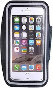 Phone Armband for Running Cell Phone Armband with Zipper Pocket for Earbuds Car Keys, Water Resistant Sport Arm Band for iPhone 16 15 12 11 Pro Galaxy S24 S20