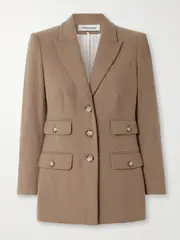 [Veronica Beard] Veronica Beard - Nalani Dickey Brushed-twill Blazer - Brown - US14 US 14 Brown