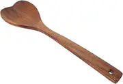 INOOMP Heart Shaped Wooden Spoon for Cooking Reusable Stirring Spoon for Salad Soup Rice Charming Kitchen Utensil Natural Material Design