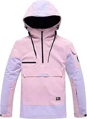 [UFROGE] Winter Outdoor Men Ski Suit, Waterproof Fabric Windproof Thick Warm and Breathable Contrast Couple Ski Snow Coat, for Mountain Hooded Snowboarding Jacket (Color : Colour2, Size : XX-Large)