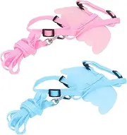 Mipcase 2Sets Rabbit Traction Strap Replaceable Leash for Pets Comfortable Walk Pet Bunny Rope Breathable Design for Outdoor Use for Bunnies and Animals