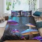 Magical Mushroom Pattern Duvet Cover Set Adult Home Dormitory Bedroom Decor 36