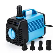 800 GPH Submersible Pump (3000L/H, 50W), 9.8ft High Head, 5.9ft Power Cord, w...