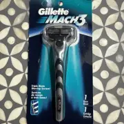 vintage and NEW 1998 Gillette MACH3 Razor Metal Handle with 1 Cartridge
