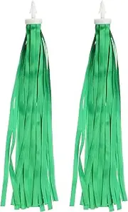 uxcell Bike Streamers, Colorful Scooter Handlebar Tassels Grips Ribbon Accessories Decorations for Bicycle Tricycle Handles, Green