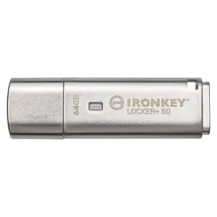 金士頓 IronKey Locker+ 50 64G 64GB USB3.2 硬體型 加密 隨身碟 IKLP50