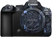 JJC Anti-Scratch Protection Sticker Compatible with Canon EOS R6 Mark II R6II Mirrorless Camera, Non-Slip Camera Body Skin Cover Film Protector (Circuit Board Blue)
