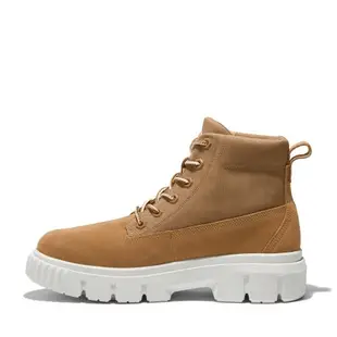 Timberland 男款小麥色GREYFIELD絨面革織物拼接休閒靴|A2M3R231