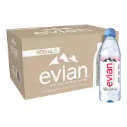 Evian Natural Spring Water , Naturally Filtered Spring Water in Individual-Sized