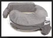 MY BREST FRIEND DELUXE Lumbar Support Nursing Pillow Bottle Feeding Evening Grey