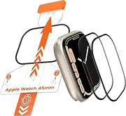 [Tensea] 2Pack for Apple Watch Screen Protector 45mm 41mm 44mm 40mm 49mm Accessories, Protective Soft Film [without Installation House], for iWatch Series 9 8 7 6 5 4 SE SE 2nd Generation Ultra Ultra 2