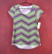 LuLaRoe Disney Classic T-Shirt XXS Stretch The Muppets Kermit the Frog Green XXS