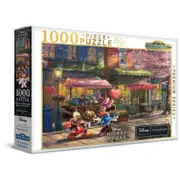 Harlington Thomas Kinkade Disney Mickey and Minnie Sweetheart Cafe 1000 Piece Jigsaw Puzzle