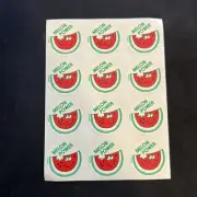 Vintage 80’s Trend Scratch & Sniff Glossy WATERMELON Sticker Sheet -