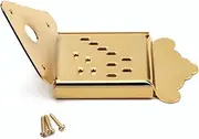Generic Mandolin Tailpiece Bridge with Mounting Screw for Cigar Box Guitar Mandolin - Golden