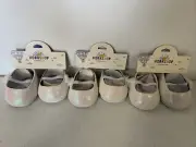 Lot of 3-Build a Bear Shoes - White Sparkle Flats Dressy Mary Jane Shoes