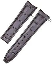 [KTGTCMPBMK] Watch Band Bamboo Grain 23mm Cruved End Double Springs Top Layer Leather Suitable Fit For Frederique Constant