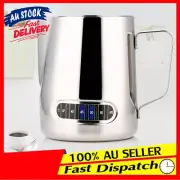 600ml Latte Espresso Thermometer Milk Frothing Pitcher Stainless Steel Jug