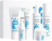 Ceramide Milk Plus Skincare Set, Amino Acid Milk Cleanser, Organic Pure Milk Toner and Serum, 6 Piece Collection Eye cream, face cream, lotion