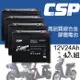 CSP EB24-12x4顆(箱) 銀合金膠體電池12V24Ah/等同6-DZM-20.電動車電池.REC22-12