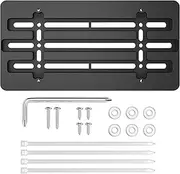 RED WOLF Front License Plate Bracket Holder Frame Tag Universal for Car Truck Van SUV with 6 Screws and Wrench Kit Black Easy Mount
