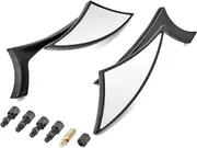 Motorcycle black Spear Blade Mirrors Fit Harley Davidson Sportster Dyna Softail