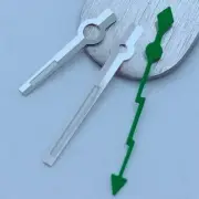 Green Lightning Silver Trim Second Hand Pointed Watch Hands for NH35/36