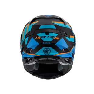 【SOL Helmets】SM-5可掀式安全帽 (裂變_消光黑/藍橘) ｜ SOL安全帽官方商城