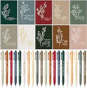 Fuutreo 100 Pcs Christian Gift Notebooks Bible Verse Prayer Journals Religious Inspirational Ballpoint Pens Scripture Mini Pocket Notepad Father Day Gifts for Church Sunday School (Christmas Color)