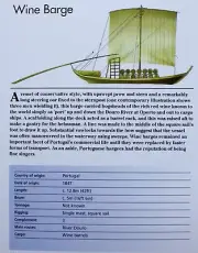 Wine Barge Ship Boat Picture Pic Out of Print Detail Info Sheet Decor