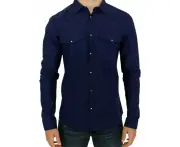 Costume National Chic Blue Checkered Casual Cotton Shirt