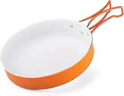 SHANGLIN Non-Stick Frying Pan with Folding Handle Ceramic Coating Camping Skillet for Outdoor Camping Picnic