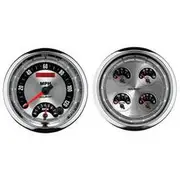 Autometer American Muscle 2 Piece Gauge Kit Quad & Tachometer/Speed Combo - 2 Piece, 5 Inch, AU1205