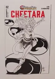 THUNDERCATS CHEETARA #2 KEN HAESER BLACK & WHITE COVER T VARIANT NEAR MINT