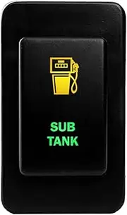 12V 3A ON-OFF Push button Switch SUB TANK for Nissan PATROL GQ (1987~1997) GU Series 1 (1997~2001) AMBER GREEN