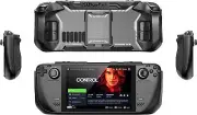 Mumba For Steam Deck Console Grip Case with Kickstand Ergonomic Shockproof Cover