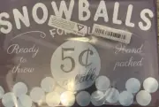 Snowballs Primitive Sign, Rustic Metal Hanging Décor, Primitive Christmas