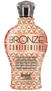 Devoted Creations BRONZE CONFIDENTIAL DHA Black Bronzer Tanning Lotion 12.25oz