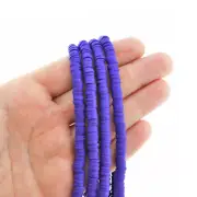 Heishi Polymer Clay Beads 6mm x 1mm - Royal Blue - 1 Strand 320 Beads - BD2635
