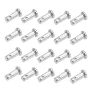 Single Hole Clevis Pins - 5mm x 12mm Flat Head 304 Stainless Steel Pin 20Pcs