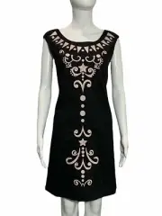 Cynthia Rowley Dress NWT Size X-Small Black Abstact Design Sleeveless Slip On