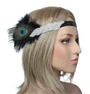20s Feather Flapper Headpiece