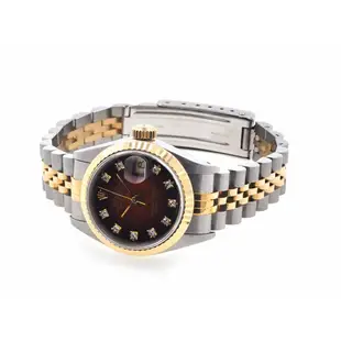 【久大御典品】ROLEX 勞力士錶 69173 女錶 機械 日誌 中18K金 稀有紅面盤 原廠鑽 商品編號：M10453