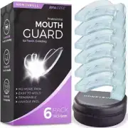 HONEYBULL Mouth Guard for Grinding Teeth (6 Pack) 1 Size for Heavy Grinding