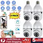 LOT 4X 1080P Wireless Wifi IP Camera E27 Bulb Home Security Lamp Light Camera