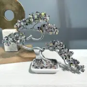 Fluorite Crystal Gemstone Tree Healing Bonsai Tree of life Home Decor