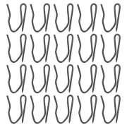 58Pcs Metal Curtain Hooks, Rustproof Offset Pin-on Drapery Hanging Hooks, Black