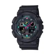 Casio G-SHOCK GA-100MF-1AER Men's Analog-Digital Watch – Black Resin Band, Multi