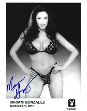 MIRIAM GONZALEZ 03/2001 PLAYBOY PLAYMATE SEXY SIGNED PROMOTIONAL PHOTO (C)